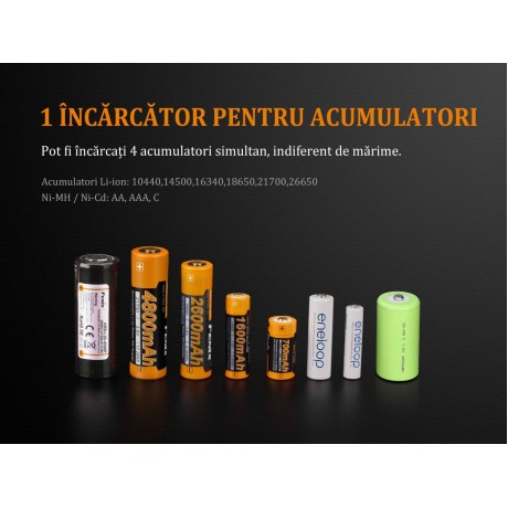 Incarcator baterii reincarcabile Fenix ARE-A4