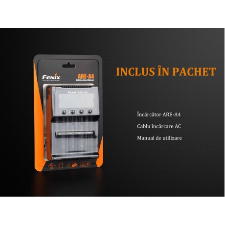 Incarcator baterii reincarcabile Fenix ARE-A4