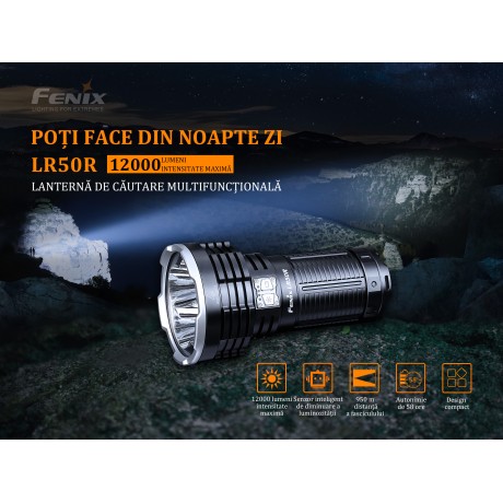 Lanterna cu led puternica pentru vanatoare sau pescuit Fenix LR50R
