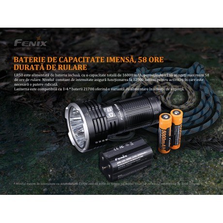 Lanterna cu led puternica pentru vanatoare sau pescuit Fenix LR50R