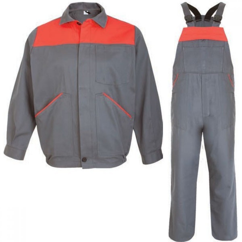 Costum salopeta profesionala de lucru cu pieptar Gino