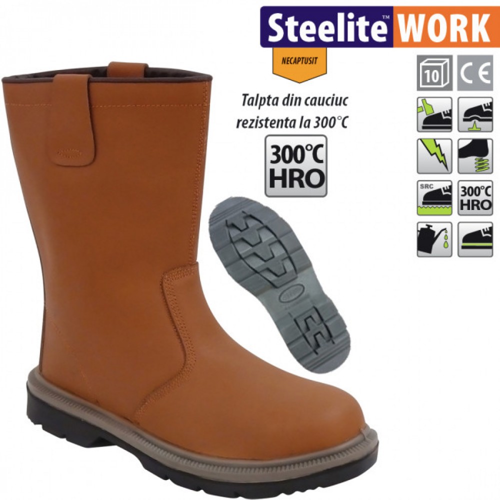 Cizme de protectie cu bombeu Portwest Steelite Rigger S1P HRO neimblanite
