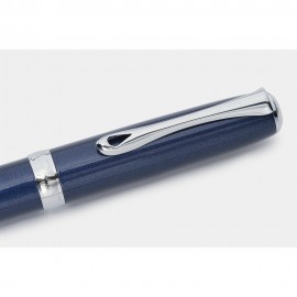 Stilou de lux cu penita aurita 14K Diplomat Excellence A2 Midnight Blue Chrome 