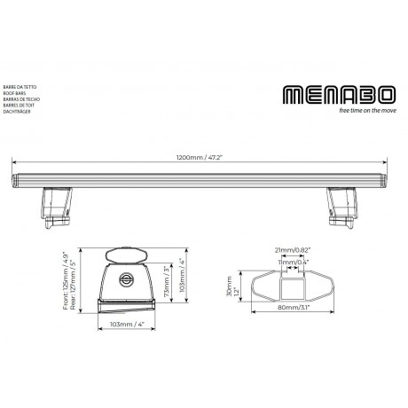 Bare plafon aluminiu Menabo Toyota Corolla Cross XG10 2020-